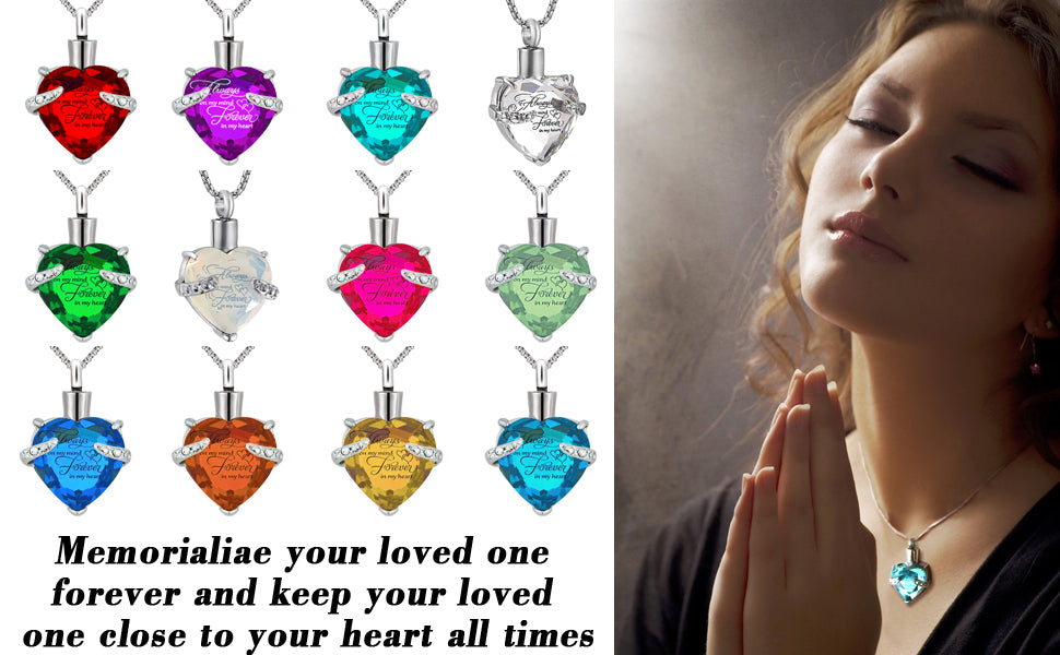 Month of URN Cremation Necklaces pendant for Ashes